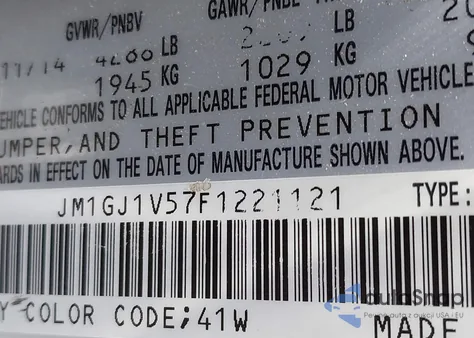 2015 Mazda Mazda6 I Touring из США, поврежденный, VIN JM1GJ1V57F1221121